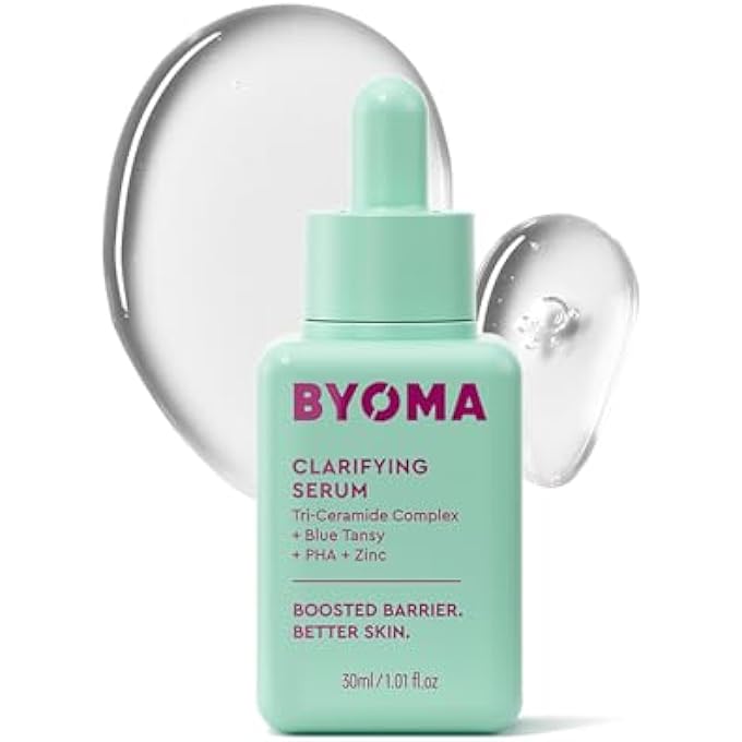 BYOMA CLARIFYING SERUM - BARRIER REPAIR SERUM - CLARIFYING FACIAL SERUM FOR ACNE PRONE SKIN - CALMING FACE SERUM WITH CERAMIDES, BLUE TANSY, PHA & ZINC - BALANCED & HEALTHY SKIN - 1.01 FL. OZ - Image 1